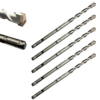 SDS Plus Rotary Hammer Drill Bit Set 5 Pcs 1/2''X8'' Carbide-Tippde for Masonry
