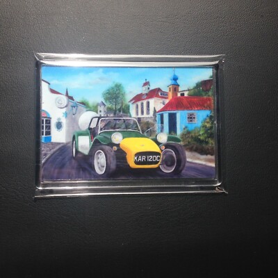 Lotus Super 7, The Prisoner, klarer starrer Kunststoff-Kühlschrankmagnet
