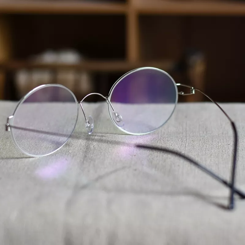 Мужские титановые очки маленькие овальные ретро очки классические сверхлегкие очки - Изображение 4 из 4