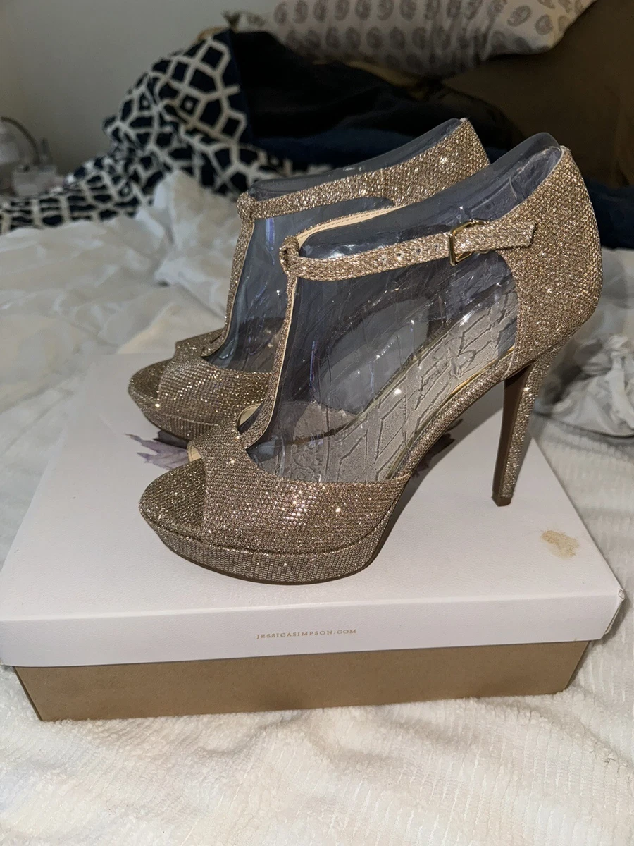 FIONI Gold High Heels Size 9 - Trendy Women's Shoes