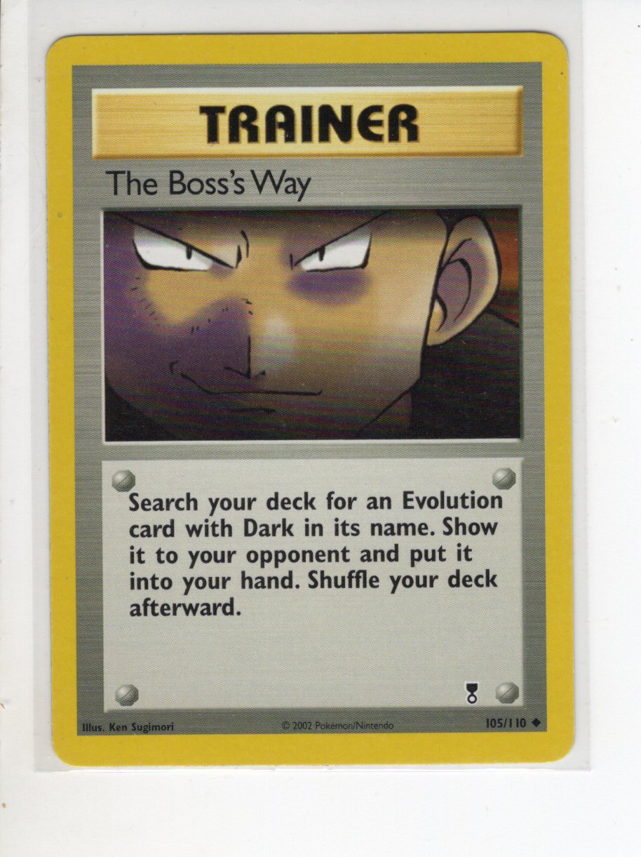 THE BOSS'S WAY TRAINER LEGENDARY SET POKEMON CARD 105/110 LP