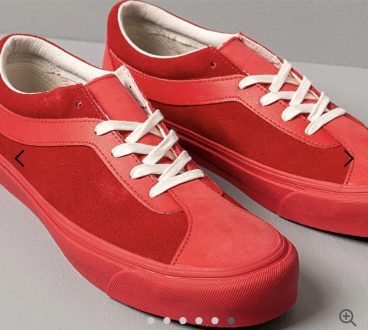 Vans Vault Bold NI LX. Red Leather And Suede. NIB. Mens Size 9
