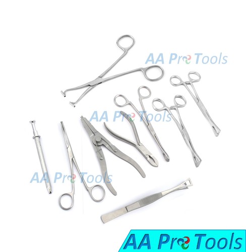 9Pcs Professional Body Piercing Closer & Opener Kit Tattoo Supplies - Picture 3 of 3