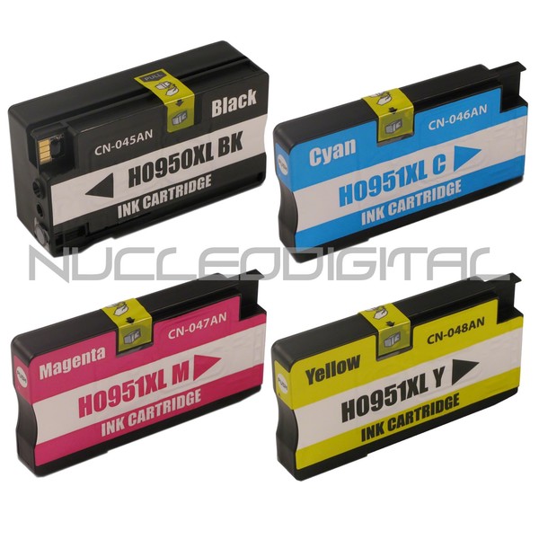 Pack 4 colores Cartucho compatible  HP950 HP951 HP 950 HP 951 XL con chip V4 