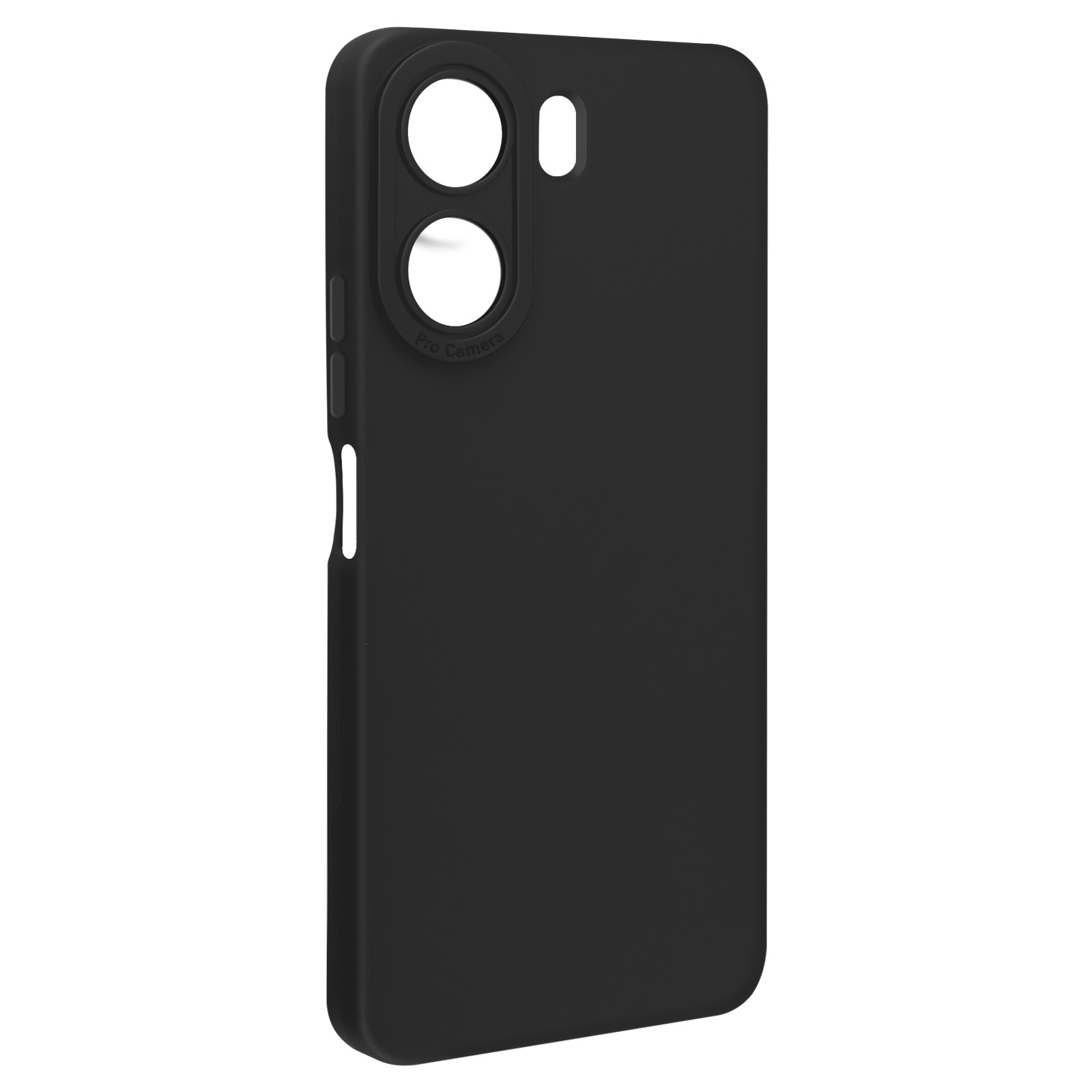 Coque Redmi 13C antichoc avec protège-caméra surélevé en gel TPU noir mat anti-empreintes
