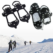 Ice Grippers Anti Slip Universal Snow Spikes Crampons Boot Shoes Grips Cleats UK