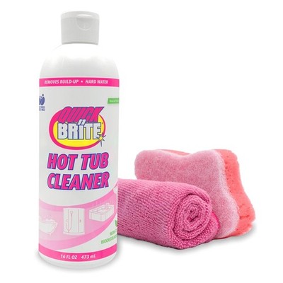 Quick N Brite Heavy Duty Hot Tub Cleaner Kit - Non-abrasive Cleaning with Spo...