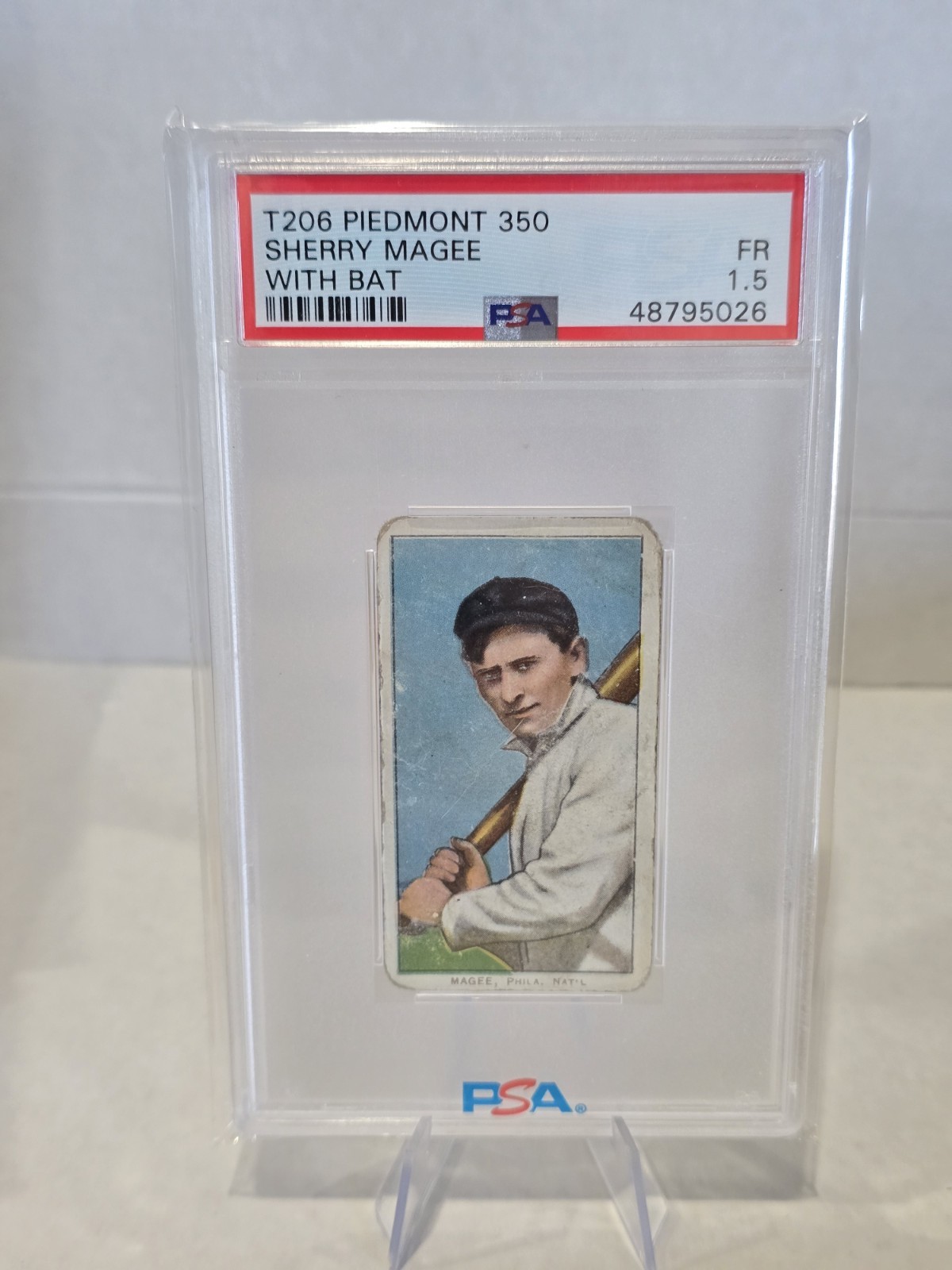 T206 Piedmont 350 Sherry Magee with Bat Psa 1.5