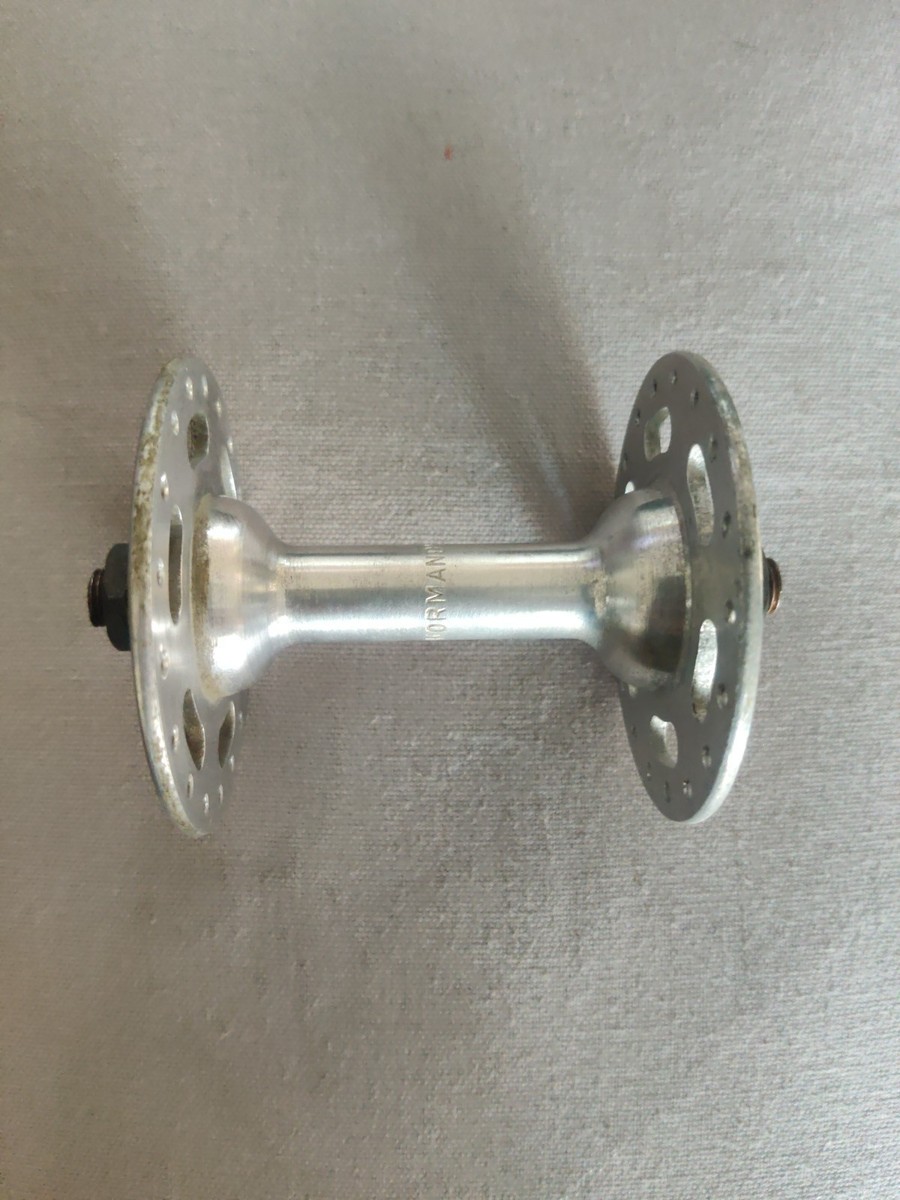 Vintage NORMANDY Front Hub high flange 36 hole 96mm France silver