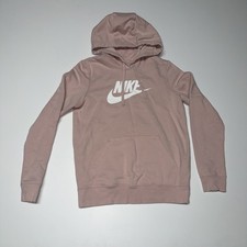 Nike Light Pink Sportswear Pull Over Hoodie Sweatshirt Size XSmall