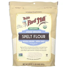 Organic Spelt Flour, Whole Grain, 20 oz (567 g)