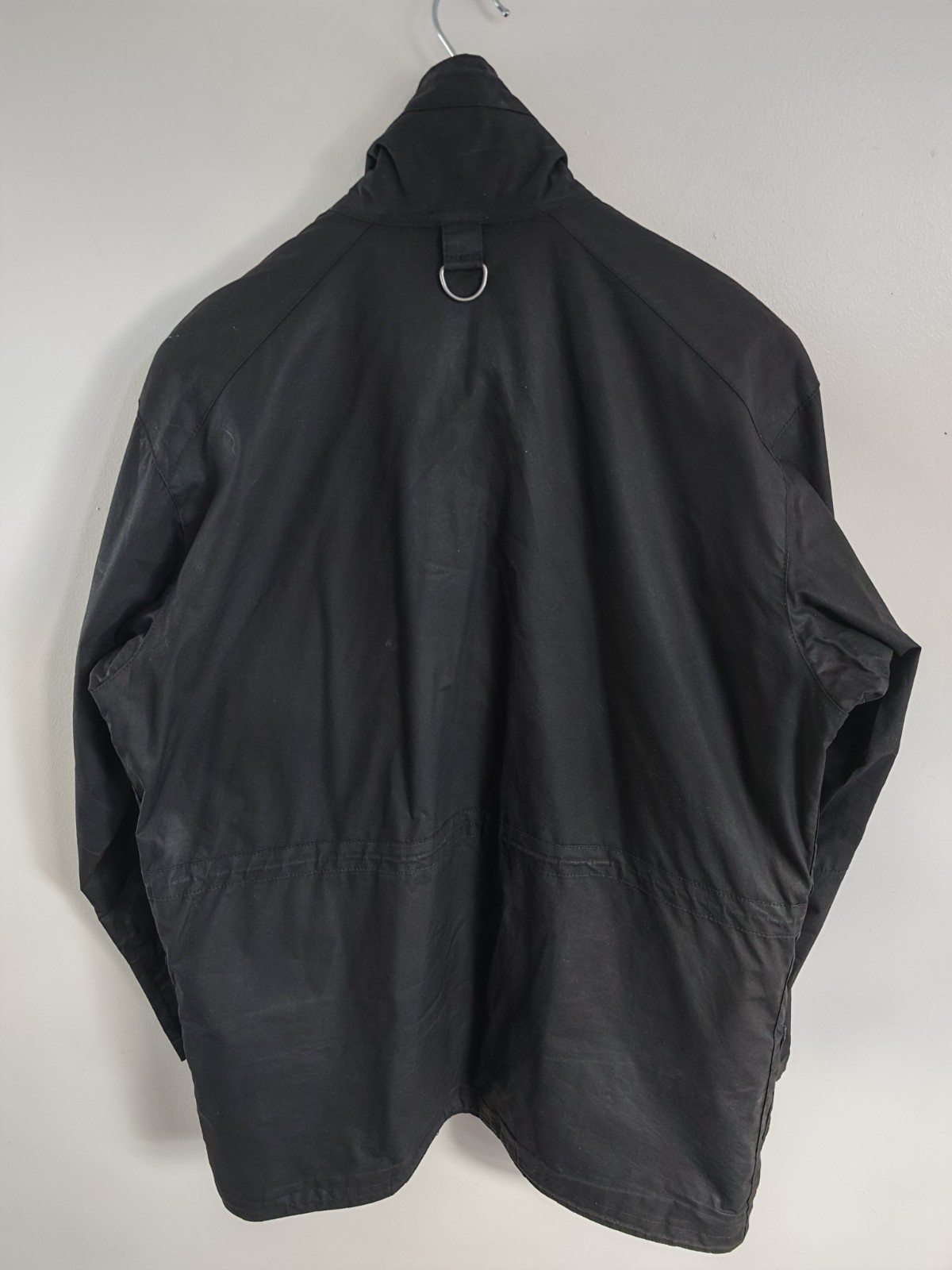 Barbour Dryfly Waxed Cotton Jacket Black Men's Size Large A606 Multi-Pocket image 3