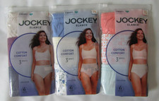 Jockey Elance 100 Cotton Brief Underwear - Women's Size 7 - New - 3 Pack LOT