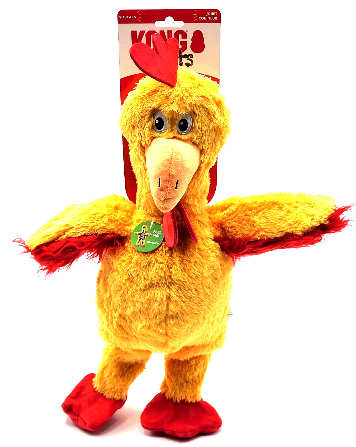 KONG Knots Chicken X-Large Squeaky Soft Plush Low Stuff Dog 