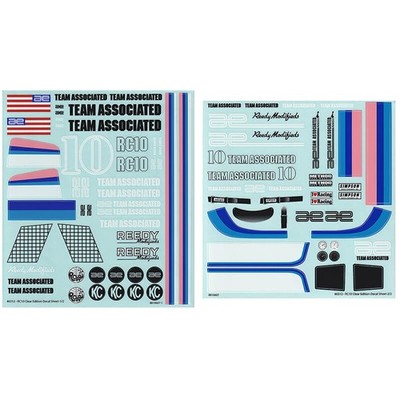 Team Associated RC10cc Aufkleberbogen