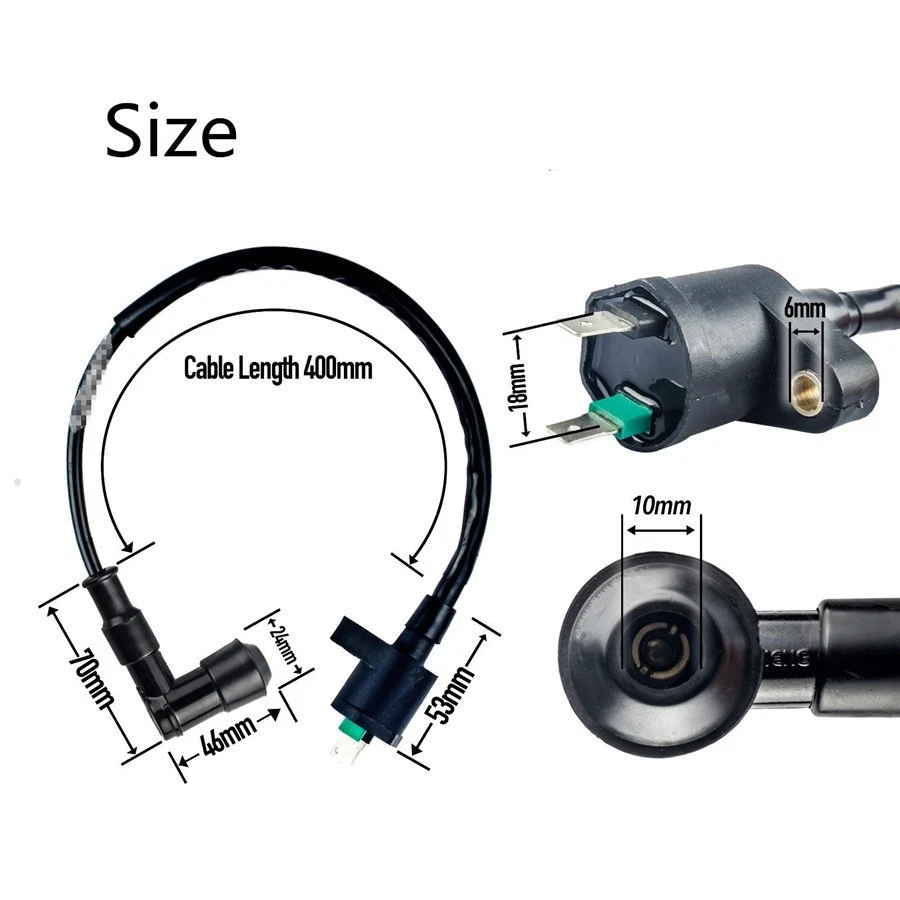 Bobina de encendido de salida única universal ATV DC12V + unidad CDI para moto de cross 50-150cc Foto 2 de 4