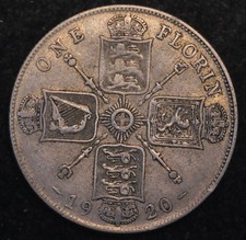 Florin 1920 George V  VF�.500 Silver (T37)
