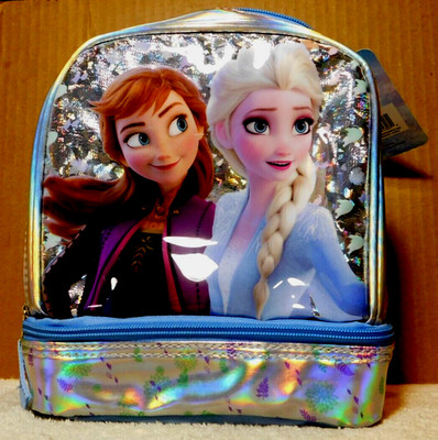 Disney~Fast Forward New York Frozen Kids Lunch Box Bag Elsa And Anna