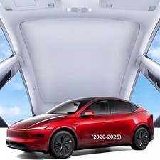 Tesla Model Y Sunshade Roof - Foldable Self-Adhesive Panoramic Sunroof Cover, He