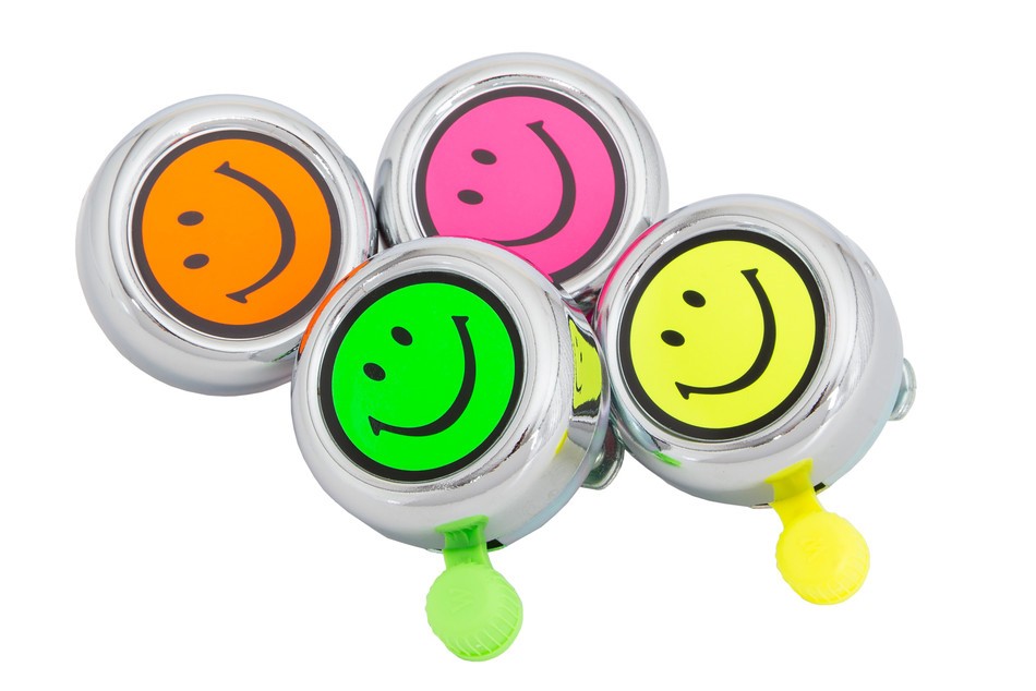 Widek Unisex-Youth GreenPinkOrangeYellow Smiley Bicycle Bell One Size 2590₽
