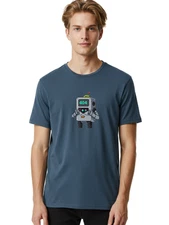 404-Robot-1 Mens Graphic Tee, 100% Cotton, Casual Summer Wear