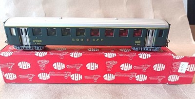 HAG  H0 415 Passenger Car 1st  Class of SBB, A 2403 interior lighting, very good