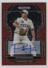 2022 Panini Prizm Draft Picks Red Donut Circle 34/99 Pete Hansen #PDP97 Auto 2t7