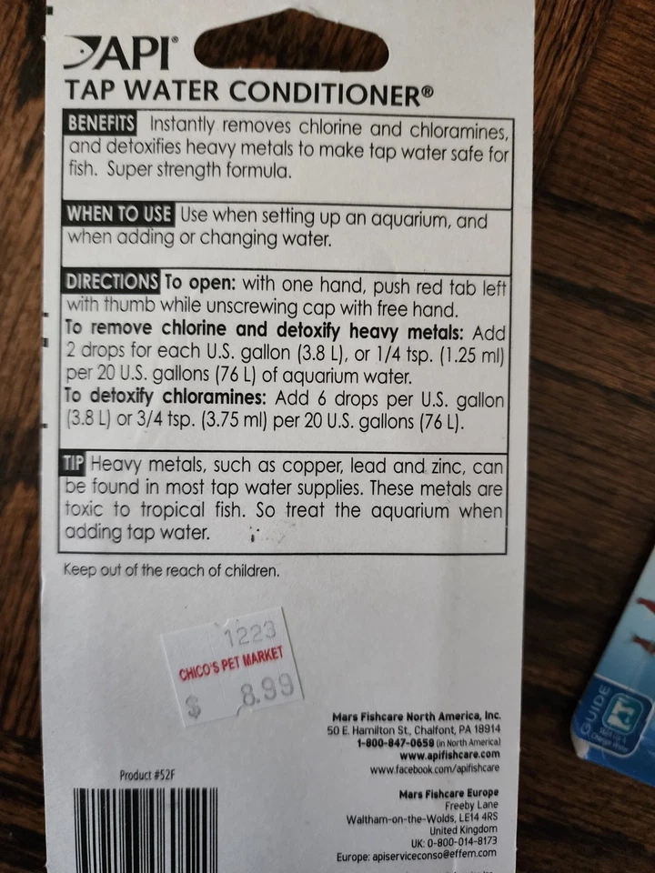 3 Pack of API Tap Water Conditioner 1.25oz Dechlorinates Aquarium Water - Image 3 of 3