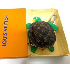 Louis Vuitton LV Monogram Green Turtle Mini Pouch Keychain Bag Charm