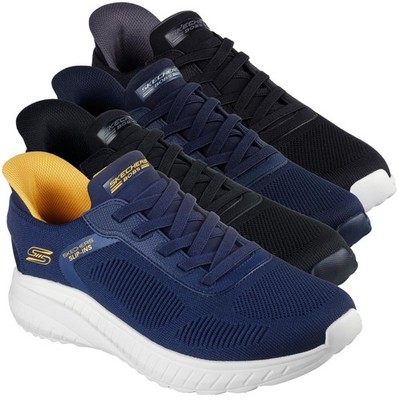 Herren Skechers Bobs Squad Chaos Solid Step Slipper Freizeit Turnschuhe Größen 7 bis 13