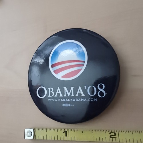 Spilla spilla bottone campagna vintage Barack Obama 2008 made presidente sindacato - Foto 3 di 8