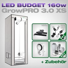 GrowPRO Growbox Indoor Set XS 60x60 LED 160W - Greenception GCx-4, AKF, sparsam