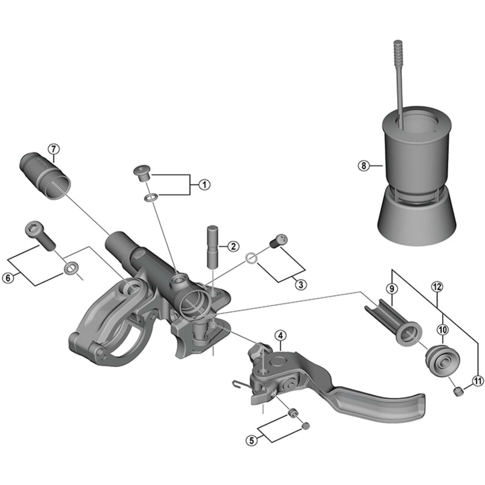 Shimano Spares BL-M8100 clamp bolt and O-Ring