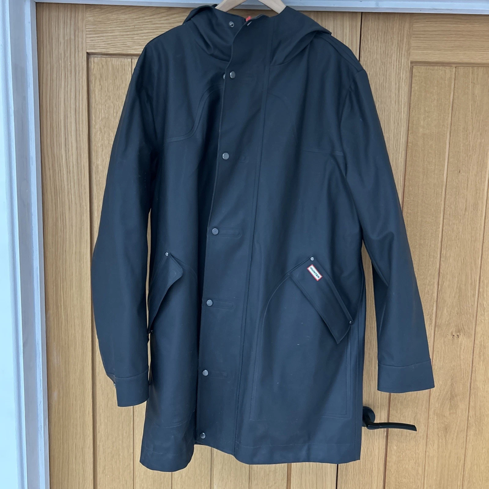 Mens Hunter Rubberised Waterproof Long Jacket - XL