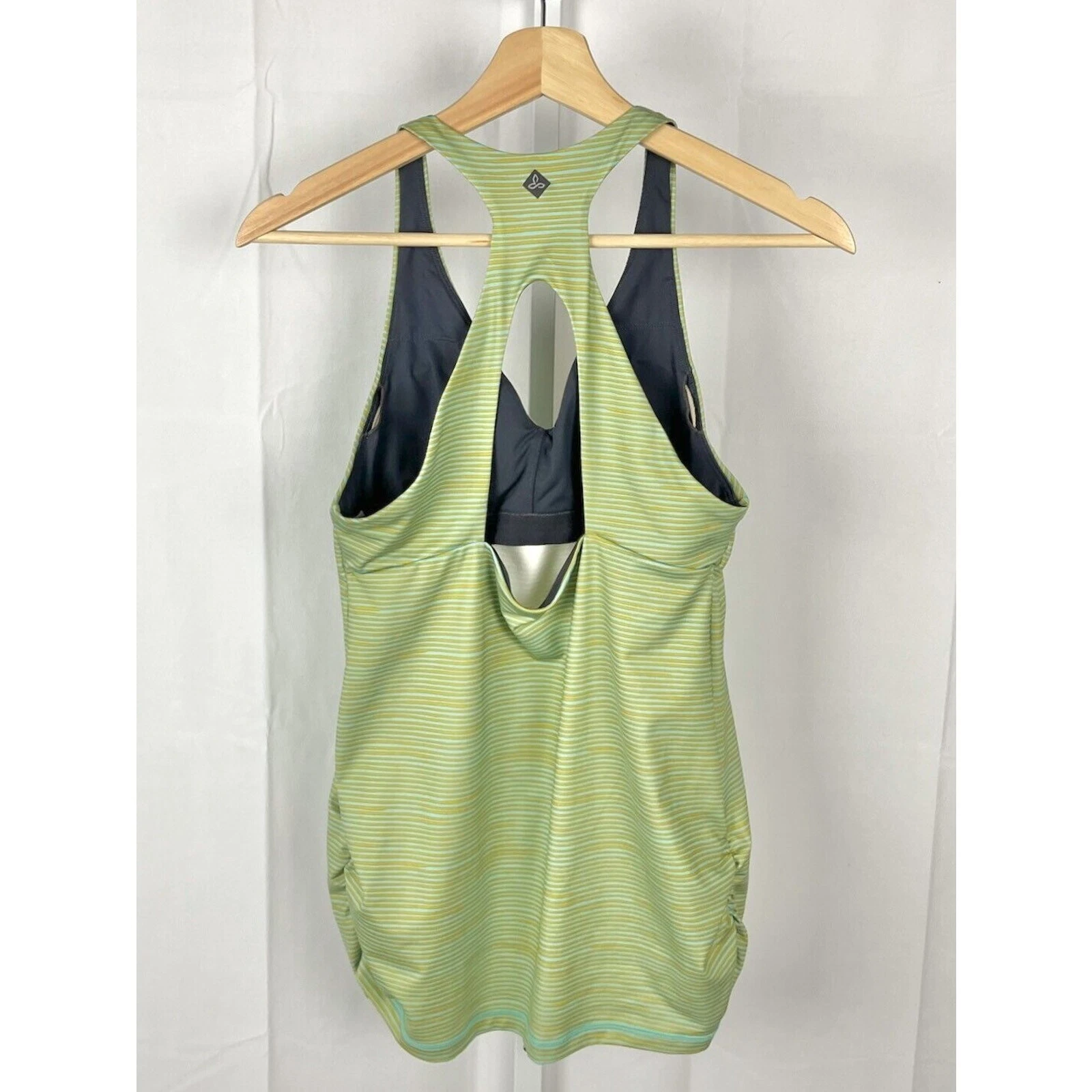 prana locano v-neck racerback sleeveless padded tank-top