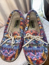 Minnetonka Moccasin Slippers Womens 7 Multicolor Southwestern Geometric 44101