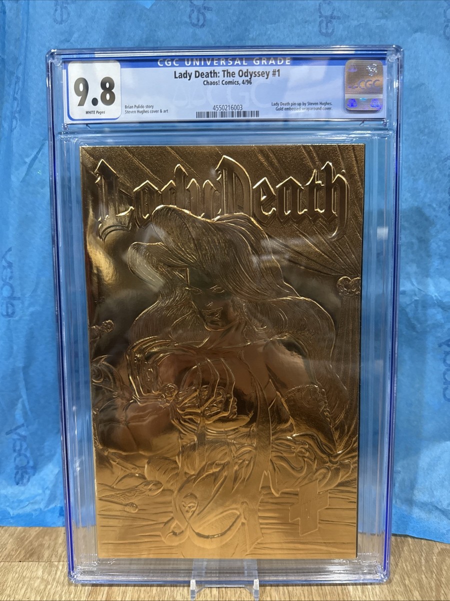 Lady Death lll: The Odyssey # 1 Cgc 9.8 White pgs 4/96 Embossed