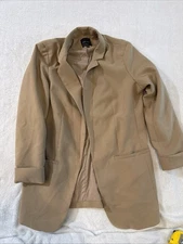 Love Tree Women’s Blazer Medium Tan Open Front Lightweight Jacket 