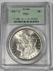 1887-S PCGS MS61 OGH MORGAN SILVER DOLLAR OLD GREEN HOLDER