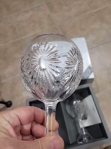 2 Waterford Crystal Millennium Prosperity Toasting Balloon Wine Goblets NIB - Picture 6 of 13