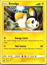 Emolga 35/111 SM04 SM - Crimson Invasion NM Pokemon