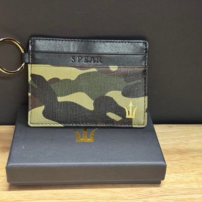 Spear Brands Camo Camouflage Card Holder Keychain 