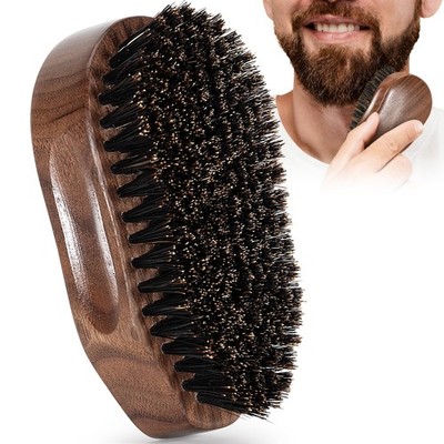 GROOMAGE Boar Bristle Beard Brush for Men - 1 Count (Pack of 1), Black(1 PCS)