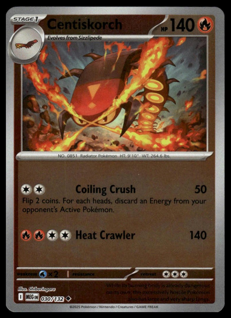 Centiskorch ME01: Mega Evolution #030/132 Reverse Holo NM