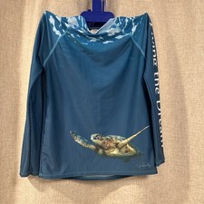 Women's small Rash Gaurd Dive Top: Maui Dreams dive Co. Turtle print
