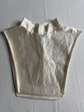 Women's Vintage White Collar Bib Carol Wright Made in USA One Size OSFA Ivory