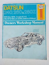 DATSUN 240Z & 260Z 1970-78, Coupe & 2+2, Automot. Repair Manual, HAYNES  #206 US