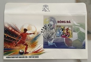 Francobollo Vietnam 2026 Coppa del Mondo FIFA calcio calcio come nuovo FDC blocco sportivo S/S