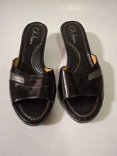 COLE HAAN Slingback Size 8 Women's Black Sandls ( 1468)
