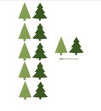 New Lifestyle Crafts Quickutz Cutting 3 Dies - Evergreen Punches 12''